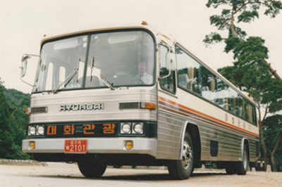 1980's 현대자동차 리어엔진 준고속 버스 RB585 운행
